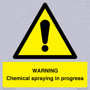 WARNING Chemical spraying in progress